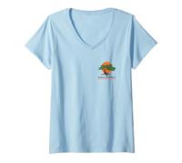 Womens Cobra Kai Front and Back Inner Peace Focus Balance TV Show V-Neck T-Shirt