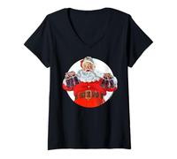 Womens Coca-Cola Christmas Santa Claus V-Neck T-Shirt