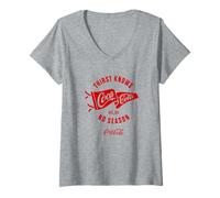 Womens Coca-Cola Thirst Knows Flag ATL. Ga No Season Classic Logo V-Neck T-Shirt