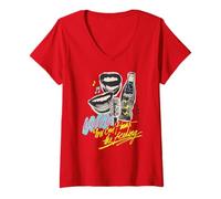 Womens Coca-Cola You Can't Beat The Feeling Retro Poster V-Neck T-Shirt