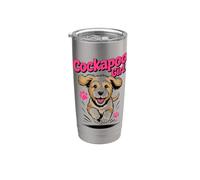Womens Cockapoo Girl Cute Cartoon Dog Owners Pet Cockapoo Stainless Steel Insulated Tumbler