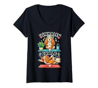 Women's Cocker Spaniel Doing Yoga Inhale - exale DIGOR V-Neck T-Shirt