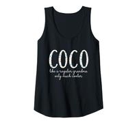 Womens Coco Like A Regular Grandma Only Much Cooler Floral Cute Tank Top