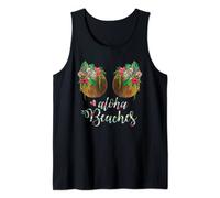 Womens Coconut Bra Flower Boobs Hawaii Aloha Beaches Funny Tank Top