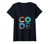 Women's Code Software Developer Computer Programmer V-Neck T-Shirt
