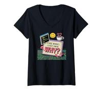 Womens Code Works I Don’t Know Why Meme V-Neck T-Shirt