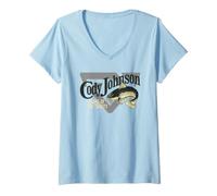 Women's Cody Johnson Banks of the Trinity Fish V-Neck T-Shirt