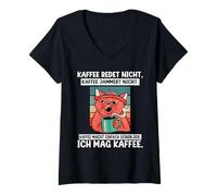 Women's Coffee Doesn't Talk Coffee Doesn't Whine I Like Coffee V-Neck T-Shirt