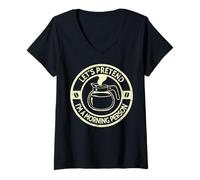 Women's Coffee Lover Simulating Morning Person Energy V-Neck T-Shirt