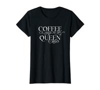 Womens Coffee Queen - Caffeine Queen - Cute Coffee Slogan T-Shirt