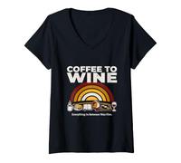 Women's Coffee to Wine Everything in Between was Fine V-Neck T-Shirt