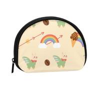 Women's Coin Purse Pouch Cute Unicorn Llama Wallets,Mini Change Holder with Zipper,Coin Bag Shell Handbags for Gift