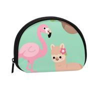 Women's Coin Purse Pouch Llama Sloth Flamingo Wallets,Mini Change Holder with Zipper,Coin Bag Shell Handbags for Gift