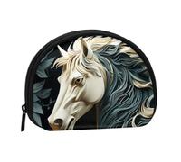 Women's Coin Purse Pouch,Shell Handbags for Women Wallet Mini Change Purse | Small Change Purse With Zipper,Coins Wallet Horse Pattern Credit Card Holder For Girls Gift