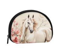 Women's Coin Purse Pouch,Shell Handbags for Women Wallet Mini Change Purse | Small Change Purse With Zipper,Coins Wallet Horse Image Credit Card Holder For Girls Gift