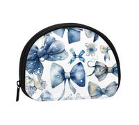 Women's Coin Purse Pouch,Shell Handbags for Women Wallet Mini Change Purse | Small Change Purse With Zipper,Coins Wallet A Set Of Blue Bows Credit Card Holder For Girls Gift