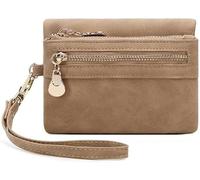 Women's Coin Purse Simple and Compact Women's Coin Purse Short Coin Purse Mini Wallet(Beige)