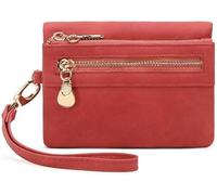 Women's Coin Purse Simple and Compact Women's Coin Purse Short Coin Purse Mini Wallet(Red)