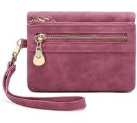 Women's Coin Purse Simple and Compact Women's Coin Purse Short Coin Purse Mini Wallet(Rose)