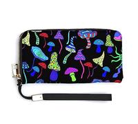 Women's Coin Purse Wallets Large Capacity Zipper Handbag Purse for Girls Ladies Compatible with Trippy Magic Goth Mushrooms Wallet
