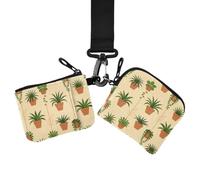 Women's Coin Purses Card Cases, Key Chain Wallet Change Purse | Mini Fashion, with Zipper Coin Pocket, 2 Packs, Office Work, Potted Houseplants Art