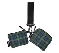 Women's Coin Wallet Card Holder Slim Portable Women's Money Organizers with Wristle Strap for Ladies Girls 2 Pcs, Scotland Buffalo Plaid Tartan Check Blue Black Cream green, 4.13"(L) x 3.5"(W), Travel