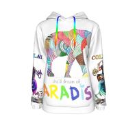 Women's Cold&Play Logo Graphic White Hoodie Long Sleeve Sweatshirt for Women Hooded Neck Music Band Pullover Clothes Merch for Fans Gift