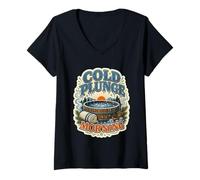 Women's Cold Plunge Morning Wellness Humor V-Neck T-Shirt