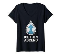 Womens Cold Shower Mental Toughness Cold Exposure Biohacker Morning V-Neck T-Shirt