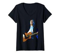 Womens Coldplay Chris Martin A Rush Of Blood To The Head 2003 V-Neck T-Shirt