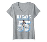 Womens Cole Ragans | Kansas City MLB Baseball Players | MLBCRA201M V-Neck T-Shirt