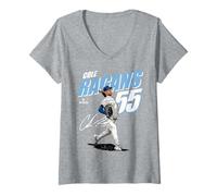 Womens Cole Ragans | Kansas City MLB Baseball Players | MLBCRA204M V-Neck T-Shirt