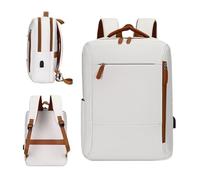 Women's College Style Backpacks | Feminin Travel Laptop Bag, 38 cm Clean Design Backpack for Work University Hiking Gym Daily Transport, white, Se référer à la description, Refer to description