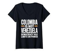 Women's Colombia is Not Venezuela : Democracy Has Limits on Power V-Neck T-Shirt