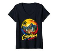 Women's Colombia Travel Souvenir V-Neck T-Shirt