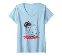 Womens Colombian Girl Novelty Gift China Flag Clothes V-Neck T-Shirt