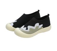 Womens Color Block Mesh Trainers Breathable Knit Walking Shoes Lightweight Slip On Loafers Casual Comfort Working Shoes for Ladies Black 6.0
