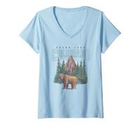 Womens Colorado Grand Lake V-Neck T-Shirt