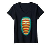 Women's Colorful Conga Drum Art for Music Lovers V-Neck T-Shirt