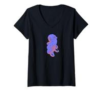 Womens Colorful Octopus Art Kraken Tentacle Sea Creature Design V-Neck T-Shirt