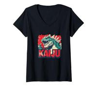 Womens Colossal Kaiju Monster Design for Fans V-Neck T-Shirt