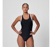 Women's Colourblock Racerback Swimsuit Black/White - 36 Anthracite/White 36