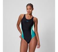 Women's Colourblock Splice 2.0 Swimsuit Black/Turquoise - 42 Anthracite/Mayan Blue 42