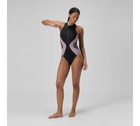 Women's Colourblock Swimsuit Black/Dark Grey - XL Anthracite XL