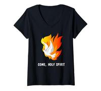 Womens Come, Holy Spirit V-Neck T-Shirt