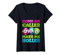 Women's Come On Caller Make Me Holler V-Neck T-Shirt