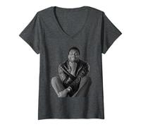 Womens Comedian Lenny Henry Stand-Up Tiswas Actor 1982 V-Neck T-Shirt