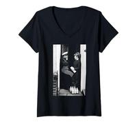 Womens Comedian Norman Wisdom As Milkman in London 1972 V-Neck T-Shirt