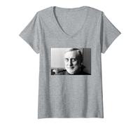 Womens Comedian Spike Milligan The Goon Show 1979 V-Neck T-Shirt