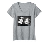 Womens Comedians Eric Morecambe & Ernie Wise 1976 V-Neck T-Shirt